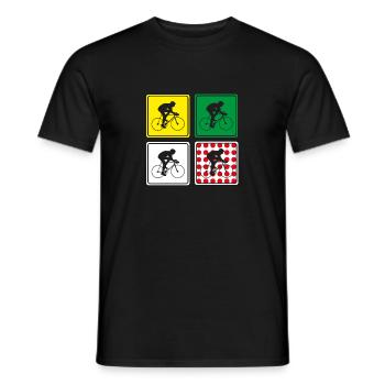 France cycling cycling race jerseys road bike - Men's T-Shirt - black - Front - AI Model Male 178 light (178cm)