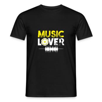 Music Lover music lover music gift - Men's T-Shirt - black - Front - AI Model Male 178 light (178cm)
