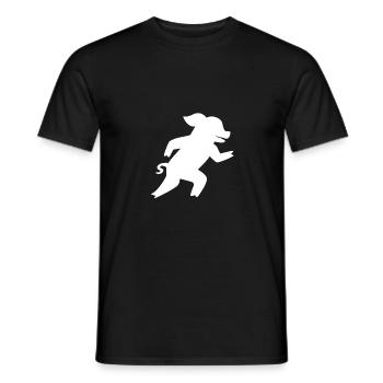 Schwein am Rennen - Männer T-Shirt - Schwarz - Vorne - AI Model Male 178 light (178cm)