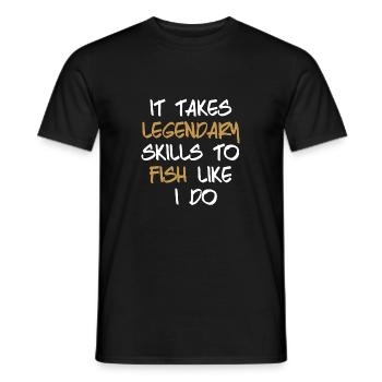 Pêcher pêcher pêche - T-shirt homme - noir - Devant - AI Model Male 178 light (178cm)