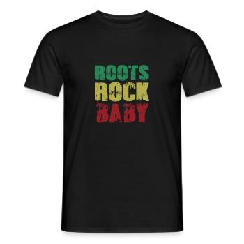 Rock music - Men's T-Shirt - black - Front - AI Model Male 178 light (178cm)