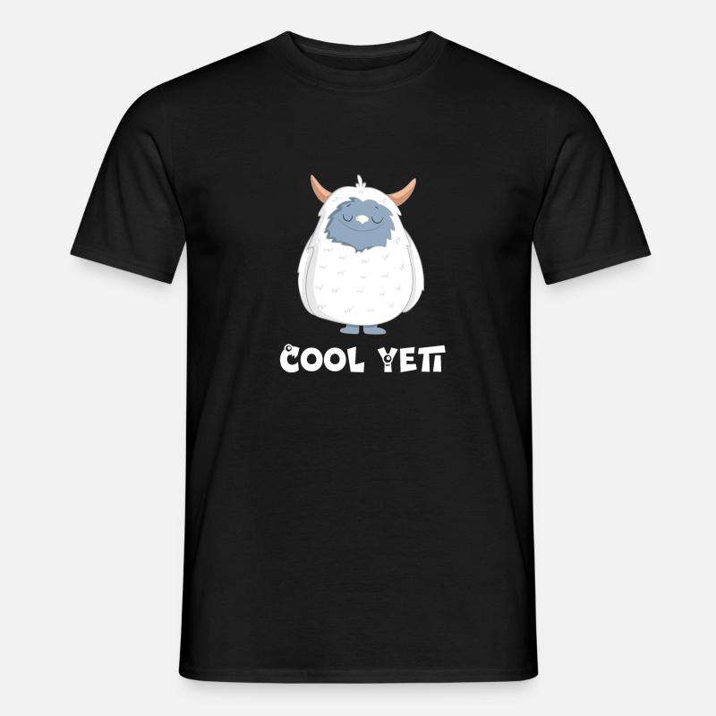 Cool Yeti - Männer T-Shirt - Schwarz