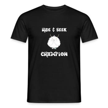Hide and Seek Yeti - Männer T-Shirt - Schwarz - Vorne - AI Model Male 178 light (178cm)