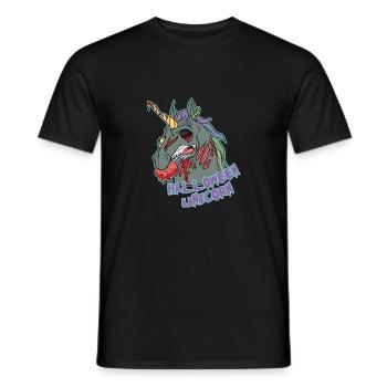 Halloween Unicorn Creepy Halloween Party Shirt - Men's T-Shirt - black - Front - AI Model Male 178 light (178cm)