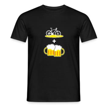 J'aime les bicyclettes et la bière - T-shirt homme - noir - Devant - AI Model Male 178 light (178cm)
