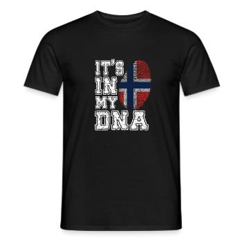 DNA Norway T-shirt - T-shirt homme - noir - Devant - AI Model Male 178 light (178cm)