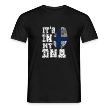 DNA Finland T-shirt - T-shirt homme - noir - Devant - AI Model Male 178 light (178cm)