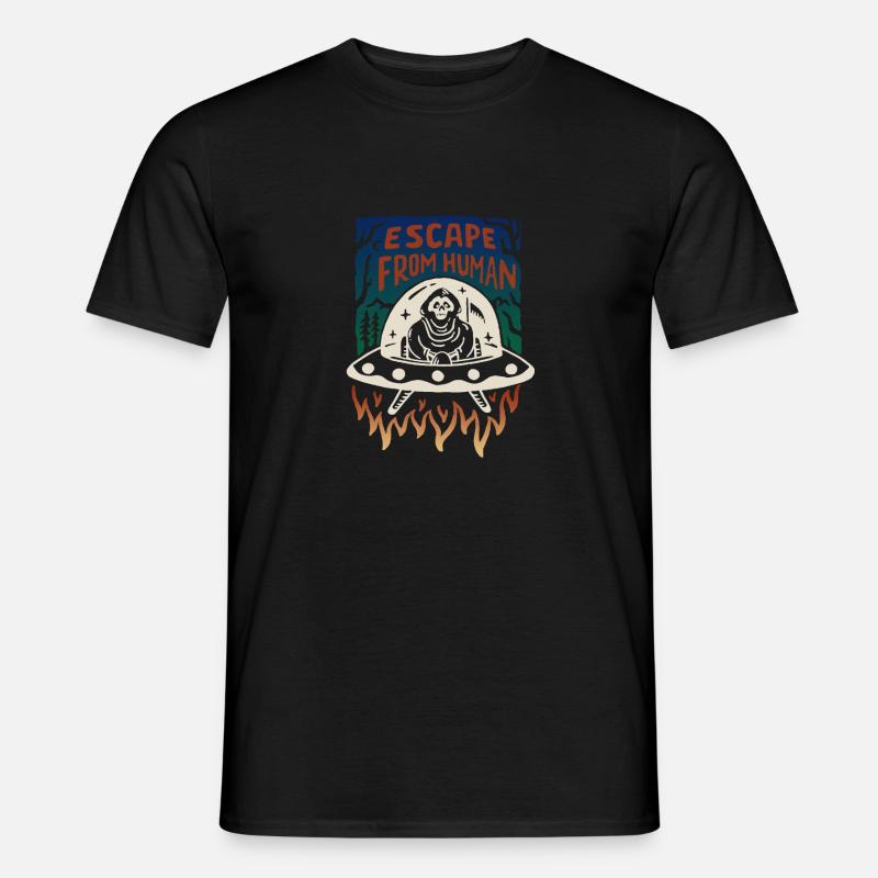 Escape from Human - Männer T-Shirt - Schwarz