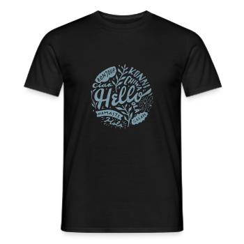 Hello sea linguist - Men's T-Shirt - black - Front - AI Model Male 178 light (178cm)