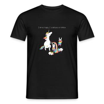 Pee de licorne - T-shirt homme - noir - Devant - AI Model Male 178 light (178cm)
