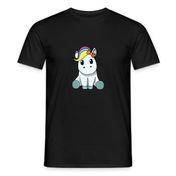 Bébé licorne - T-shirt homme - noir - Devant - AI Model Male 178 light (178cm)