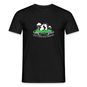 Wander Urlaub T-Shirt Geschenk Naturliebhaber - Männer T-Shirt - Schwarz - Vorne - AI Model Male 178 light (178cm)