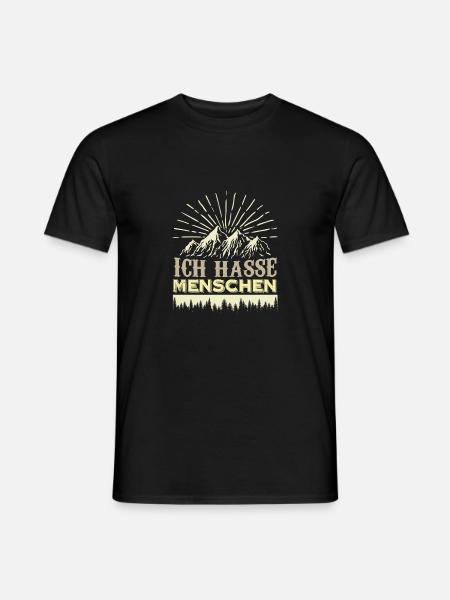 Ich hasse menschen - Männer T-Shirt - Schwarz