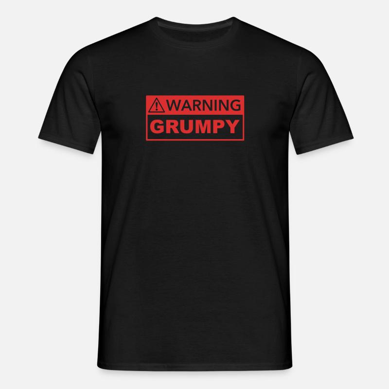 Warning grumpy - Men's T-Shirt - black