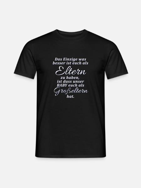 Schwangerschafts Bekanntmachung für Eltern - Männer T-Shirt - Schwarz