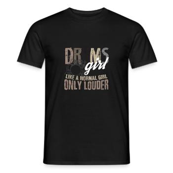 Drummer Girl - Männer T-Shirt - Schwarz - Vorne - AI Model Male 178 light (178cm)