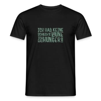 schlechte Laune wegen Hunger - Männer T-Shirt - Schwarz - Vorne - AI Model Male 178 light (178cm)