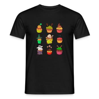 Gâteau au muffin Halloween - T-shirt homme - noir - Devant - AI Model Male 178 light (178cm)