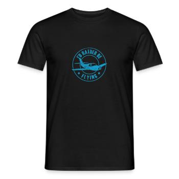 I'd Rather Be Flying - Männer T-Shirt - Schwarz - Vorne - AI Model Male 178 light (178cm)