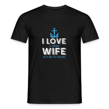 navigation à voile - T-shirt homme - noir - Devant - AI Model Male 178 light (178cm)