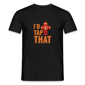 Fire Department Firefighter Fire Extinguisher Hydrant Gift - Men's T-Shirt - black - Front - AI Model Male 178 light (178cm)