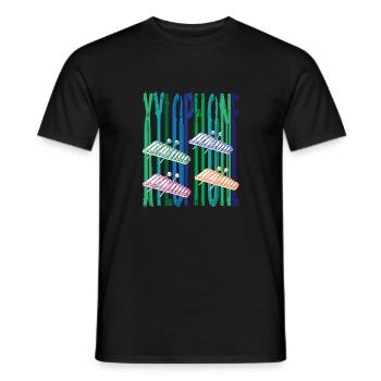 Rainbow xylophone - Men's T-Shirt - black - Front - AI Model Male 178 light (178cm)