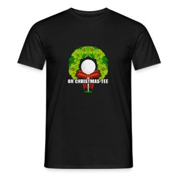 Cadeau de Noël pour golfeur - T-shirt homme - noir - Devant - AI Model Male 178 light (178cm)