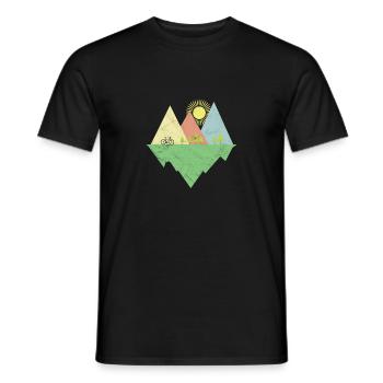 Bicycle Tour Cycling Mountain Bike Gift Bicycle - Men's T-Shirt - black - Front - AI Model Male 178 light (178cm)