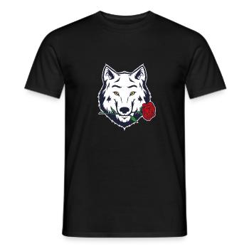 Cadeau de loup-garou blanc rose loup Casanova - T-shirt homme - noir - Devant - AI Model Male 178 light (178cm)