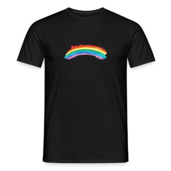 Regenbogen Farben Vintage Geschenk - Männer T-Shirt - Schwarz - Vorne - AI Model Male 178 light (178cm)