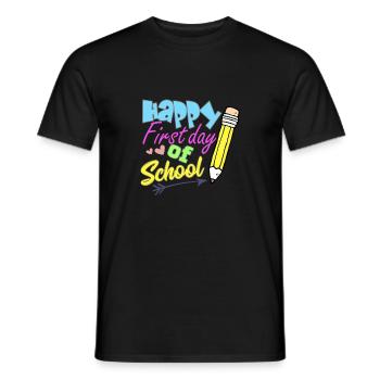 Retour à l'école Premier jour d'école - T-shirt homme - noir - Devant - AI Model Male 178 light (178cm)