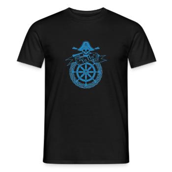 Yo Ho Totenschädel Piratenschiff - Männer T-Shirt - Schwarz - Vorne - AI Model Male 178 light (178cm)