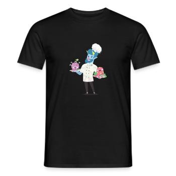 Chef Chef Cadeau Chef Cuisine Monstre Horreur - T-shirt homme - noir - Devant - AI Model Male 178 light (178cm)