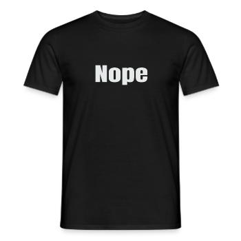 Nope - Men's T-Shirt - black - Front - AI Model Male 178 light (178cm)