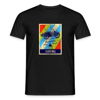Surfen Retro Vintage Old School - Männer T-Shirt - Schwarz - Vorne - AI Model Male 178 light (178cm)
