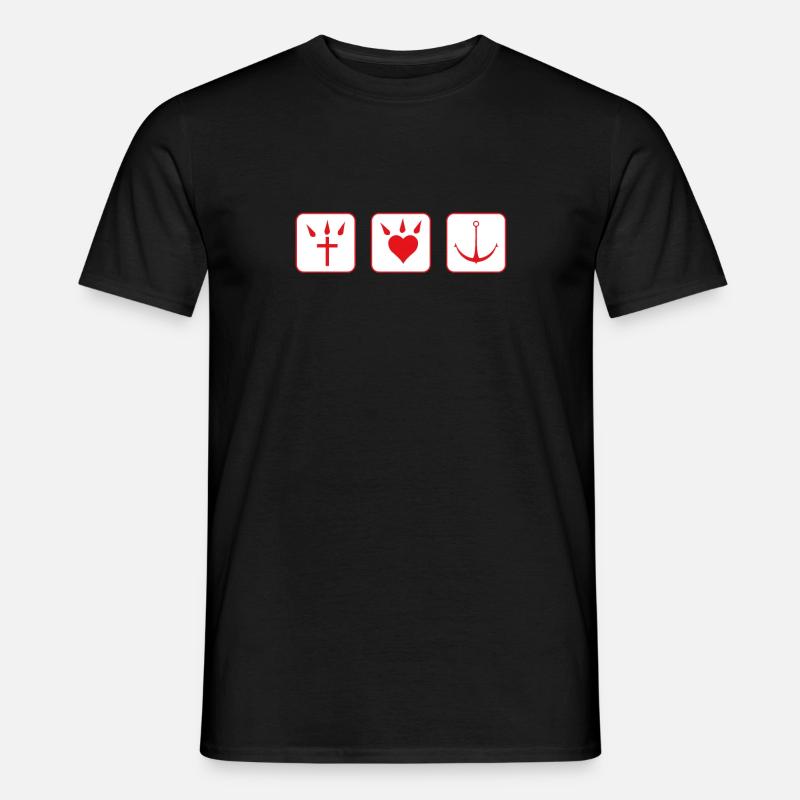 glaube liebe hoffnung - Männer T-Shirt - Schwarz