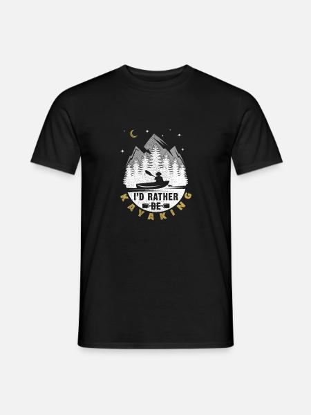 I'd Rather Be Kayaking - Männer T-Shirt - Schwarz