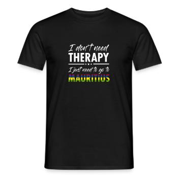 Maurice n'a pas besoin d'une thérapie vacances port louis - T-shirt homme - noir - Devant - AI Model Male 178 light (178cm)