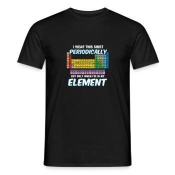 I wear this shirt periodically Chemiewitz Periode - Männer T-Shirt - Schwarz - Vorne - AI Model Male 178 light (178cm)