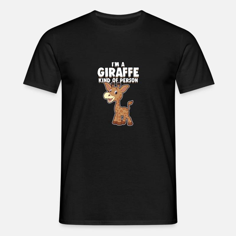 Giraffe - Männer T-Shirt - Schwarz
