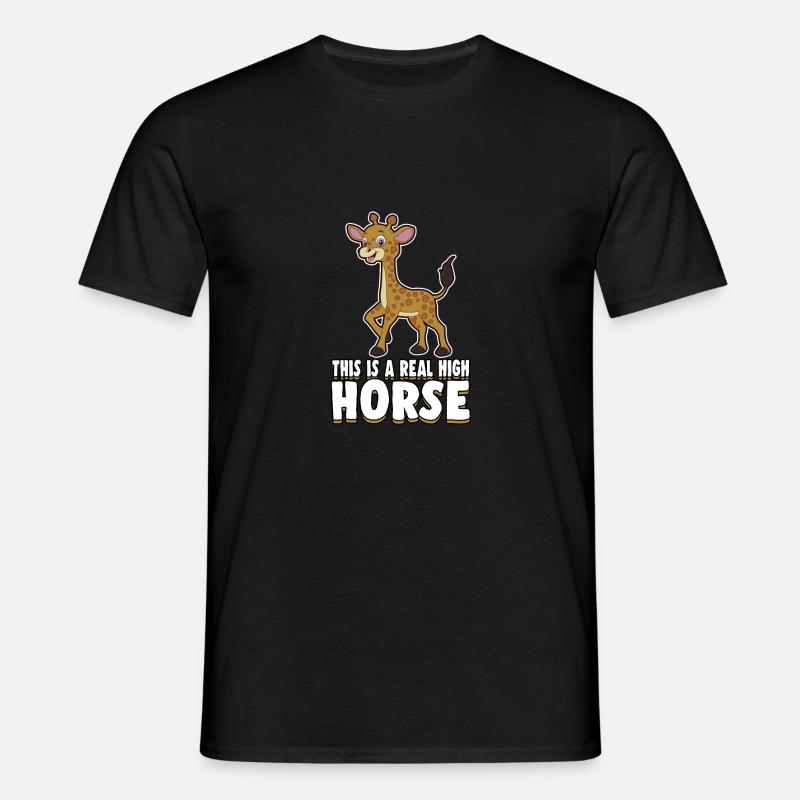 Giraffe - Männer T-Shirt - Schwarz