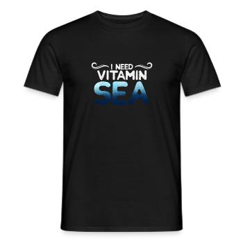 Vitamin Sea - Men's T-Shirt - black - Front - AI Model Male 178 light (178cm)
