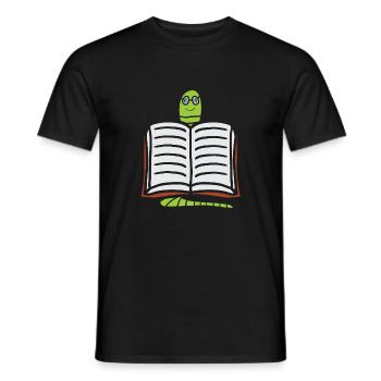 Rat de bibliothèque Nerd Nerdy Idée de cadeau - T-shirt homme - noir - Devant - AI Model Male 178 light (178cm)