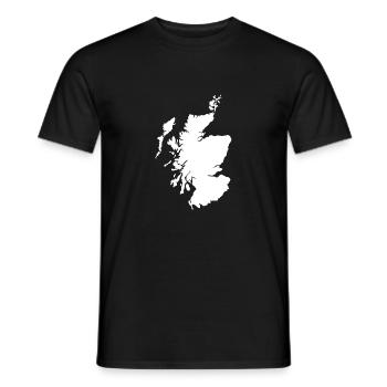 Carte de l'Écosse - T-shirt homme - noir - Devant - AI Model Male 178 light (178cm)