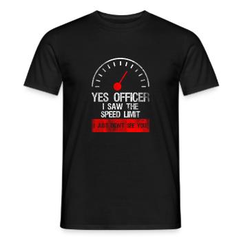 The Speed Limit Autorennfahrer Shirt Geschenk - Männer T-Shirt - Schwarz - Vorne - AI Model Male 178 light (178cm)
