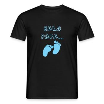 Bald dad baby birth boy pregnancy father - Men's T-Shirt - black - Front - AI Model Male 178 light (178cm)