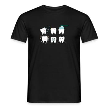 Dentiste - Dentiste T-Shirt - Dentiste - Dents - T-shirt homme - noir - Devant - AI Model Male 178 light (178cm)