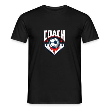 Fußballtrainer - Männer T-Shirt - Schwarz - Vorne - AI Model Male 178 light (178cm)
