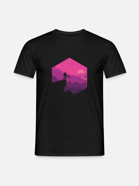 Sunset Canyon Cycling Mountain Bike MTB - Men's T-Shirt - black