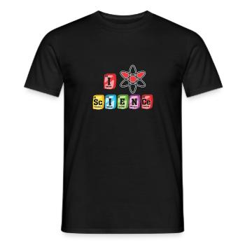 Amour de la science - T-shirt homme - noir - Devant - AI Model Male 178 light (178cm)